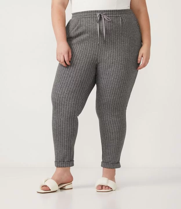 Imagem Calça Plus Size Moletom Cinza