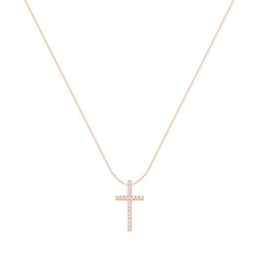 Imagem Colar Longo Com Crucifixo Ouro Rosé Vivara