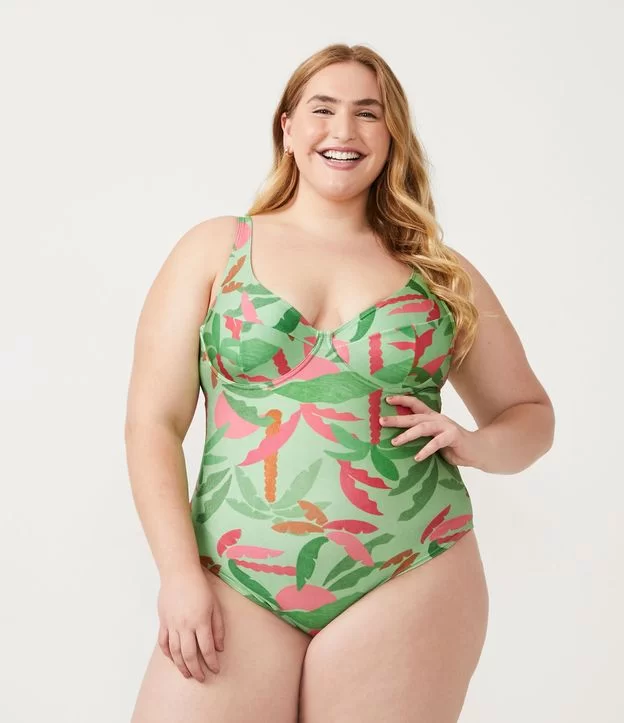 Imagem Maiô Renner plus size verde