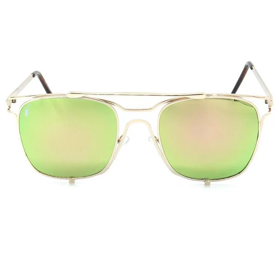 Imagem Óculos De Sol Feminino Espelhado Otto Quadrado Dourado