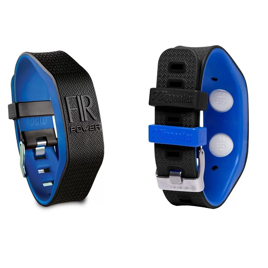 Imagem Pulseira Magnética Com Infravermelho Bracelete Fir Power E-Energy By Nippoflex - Preto + Azul
