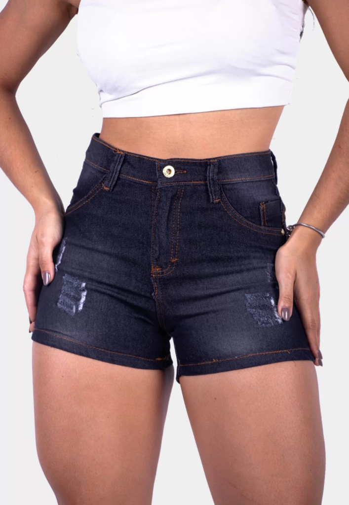 Imagem Short Preto Jeans Curto