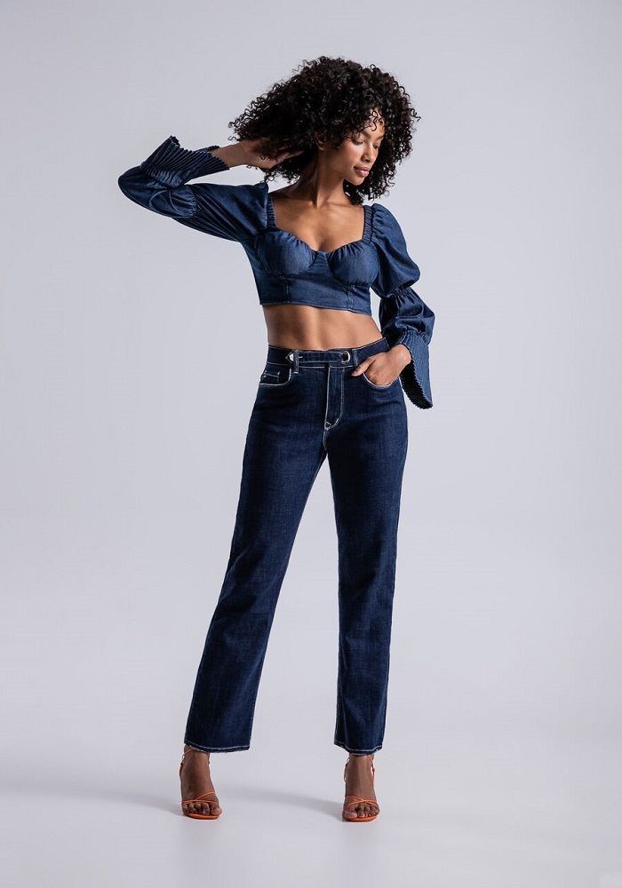 Imagem Blusa Jeans Cropped