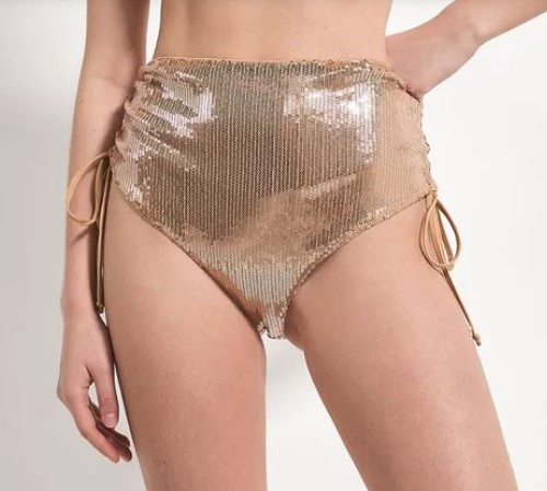 Imagem Short Carnaval Paetê Dourado