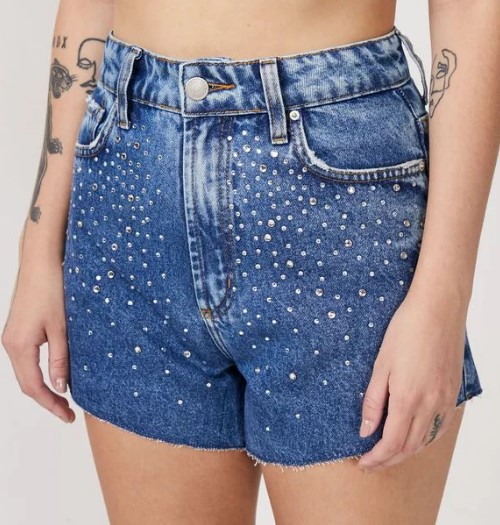 Imagem Short Carnaval Jeans Brilho Aplicado