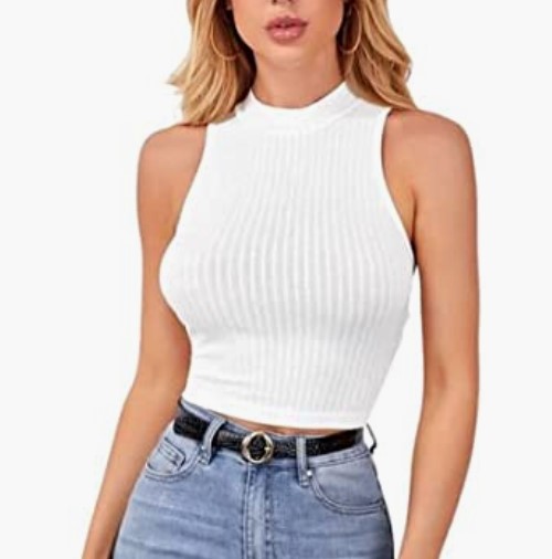 Imagem: Cropped Canelado Regata Branco 