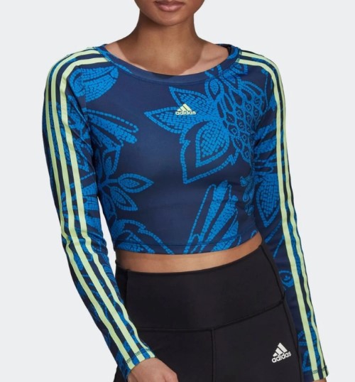 Imagem: Cropped Adidas Farm Azul Manga Longa