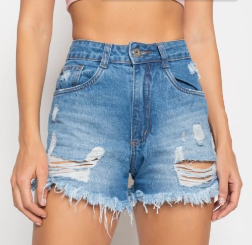 Imagem Short Carnaval Jeans Barra Desfiada