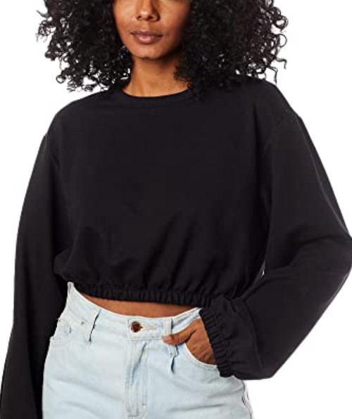 Imagem: Cropped Colcci Preto Moletom