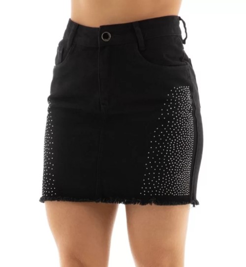 Imagem Saia De Strass Hot Pants Preta