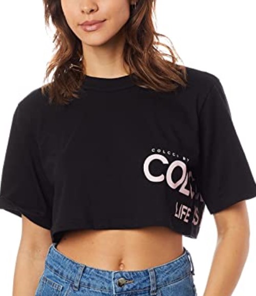 Imagem: Cropped Colcci Preto Manga Curta