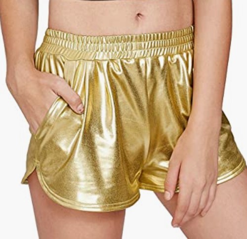 Imagem Short Carnaval Dourado Cintura Alta