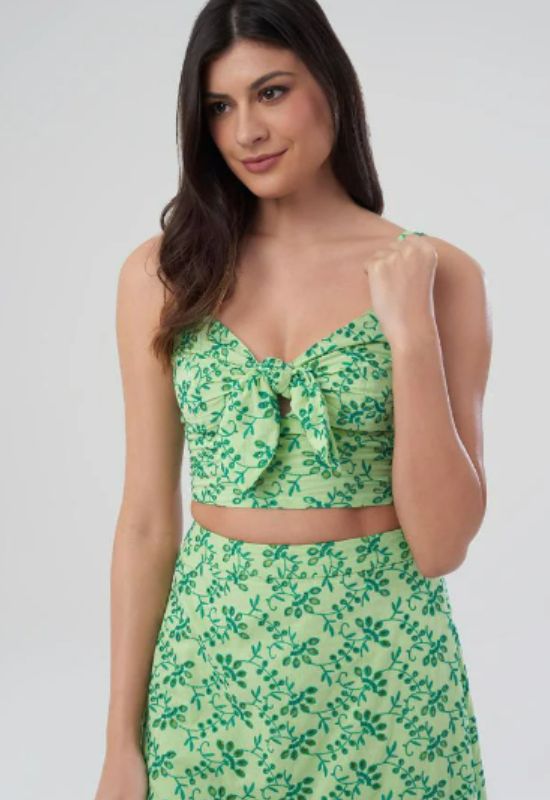 Imagem Cropped Laise Verde Estampado