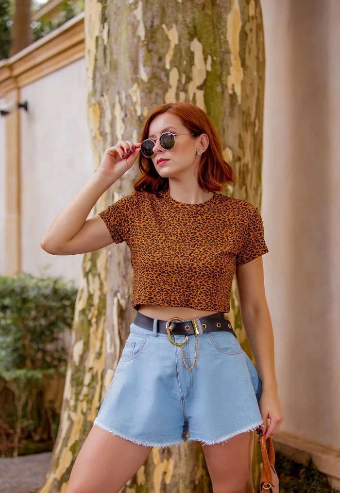 Imagem Cropped Onça T-Shirt Animal Print