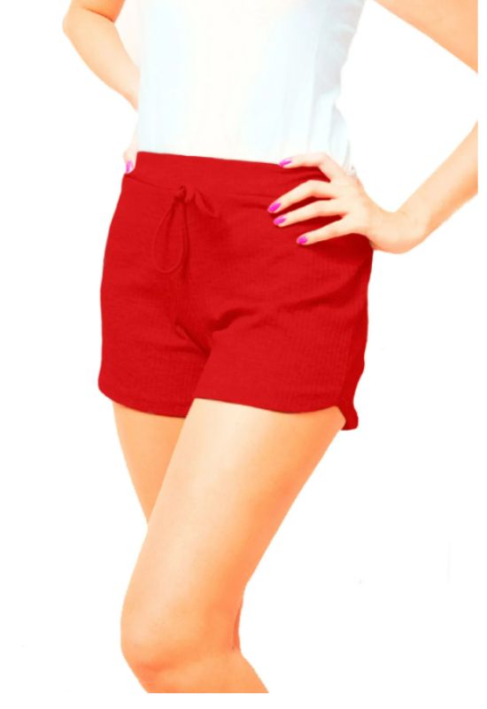 Imagem Short Vermelho Curto Canelado Fashion