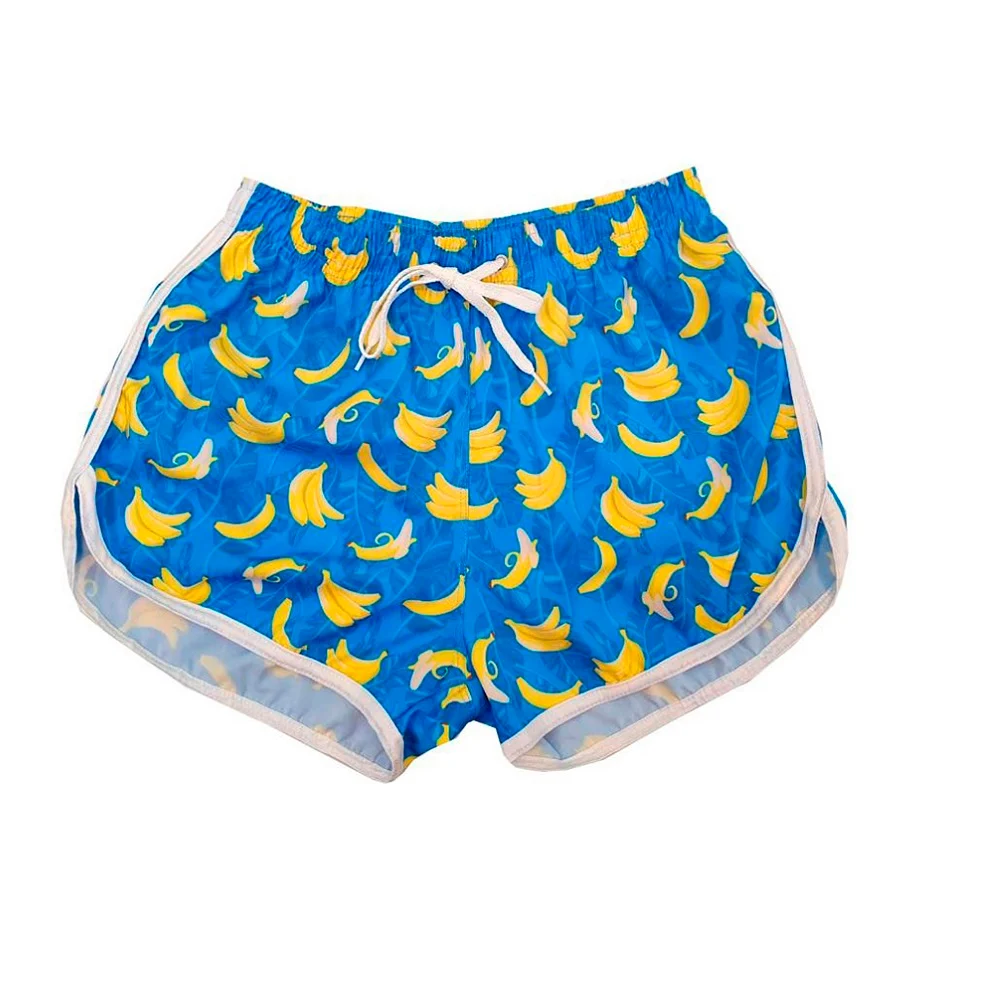 Imagem Short De Praia Estampado Com Bananas