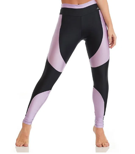 Imagem Calça Legging Preta Esportiva Lilás