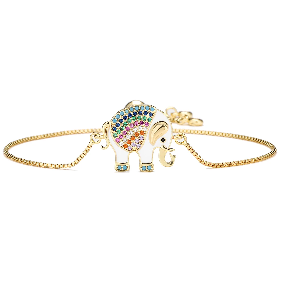 Imagem Pulseira De Corrente Com Pingente De Elefante