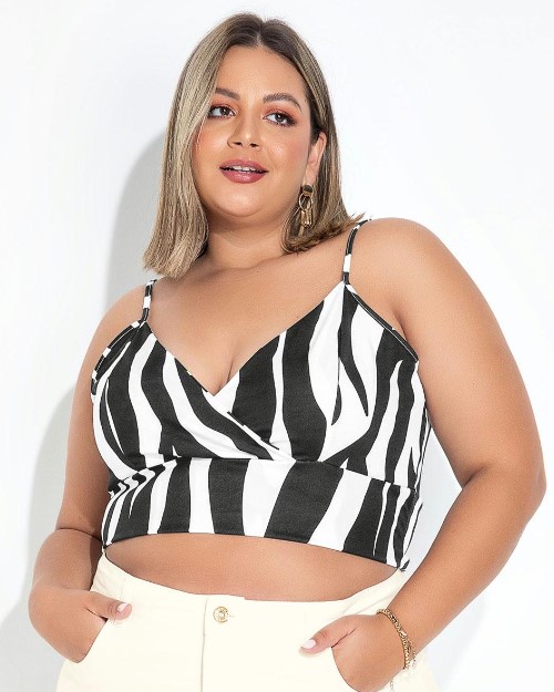 Imagem: Cropped Zebra Regata Com Transpasse