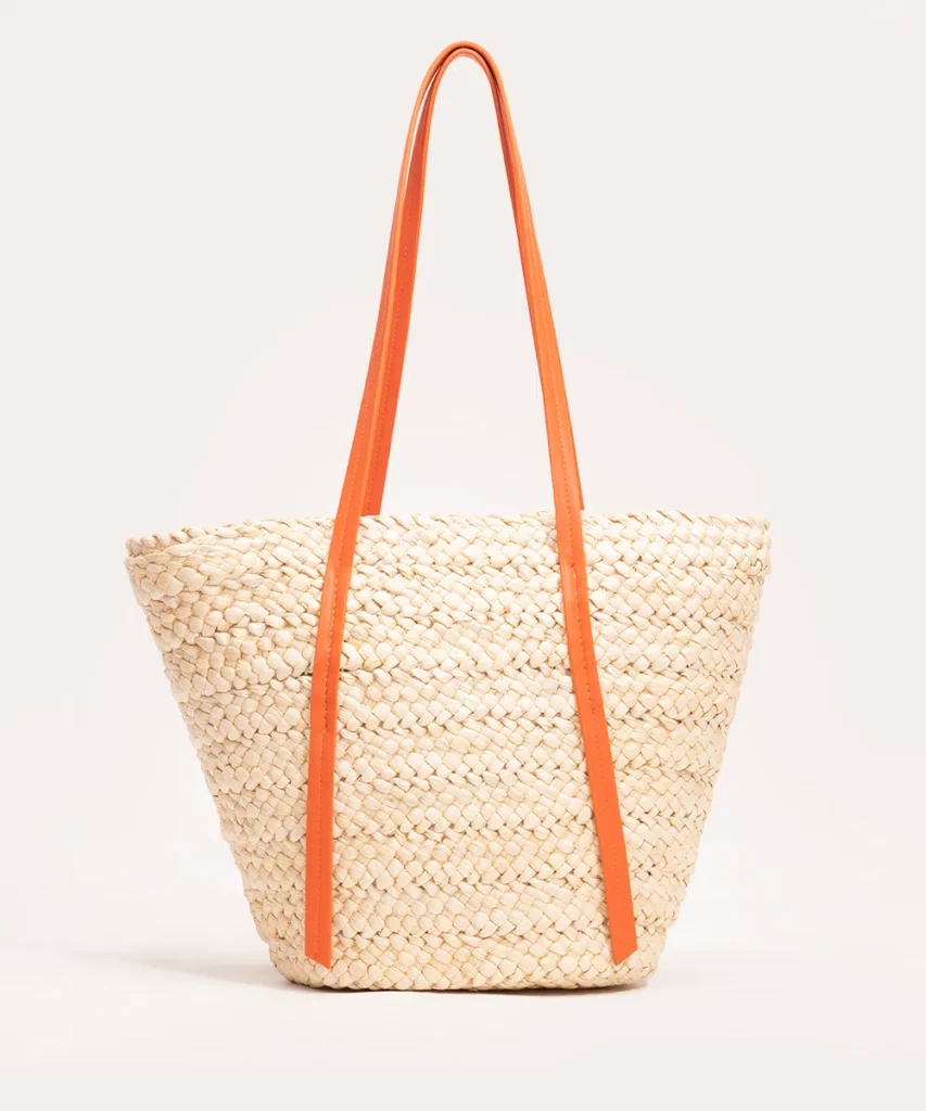 Imagem Bolsa Shopper De Palha Bege