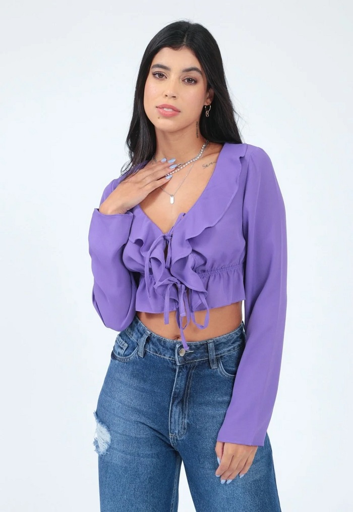 Imagem Cropped Lilás Chiffon