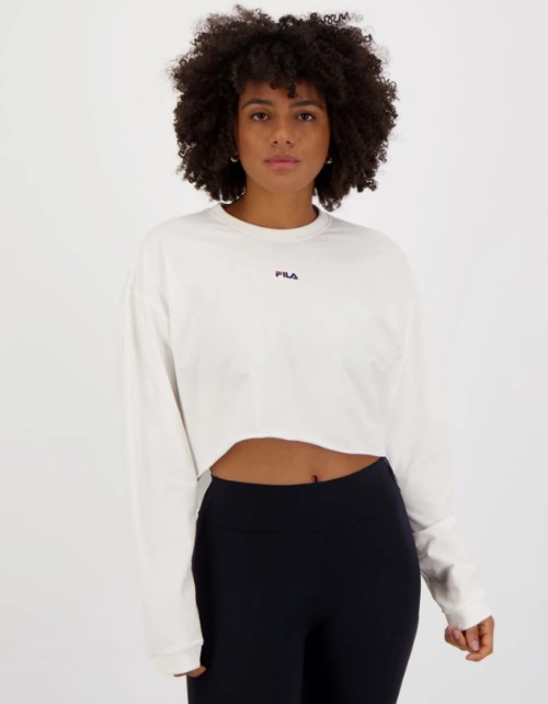 Imagem: Cropped Fila Branco Moletom