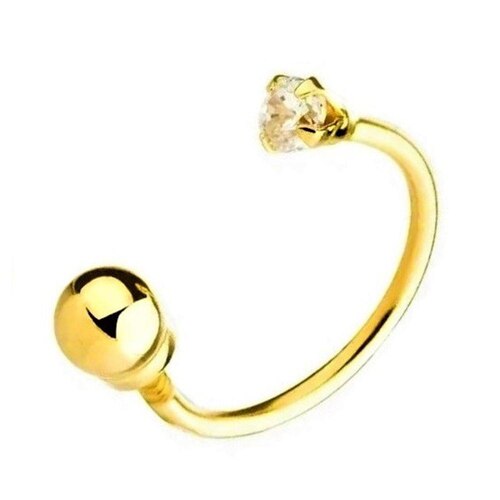 Imagem com Piercing De Ouro 18k Ferradura Ponto De Luz