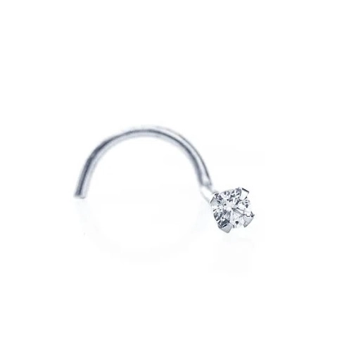 Imagem com Piercing Nariz Ouro Branco 18k 0.10 Gramas