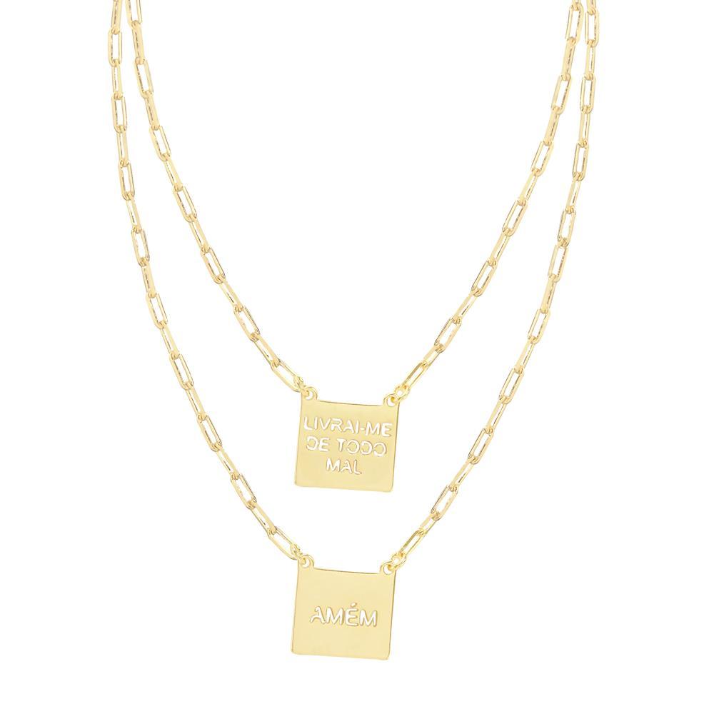 Imagem com Escapulário Piuka Livrai-Me Do Mal