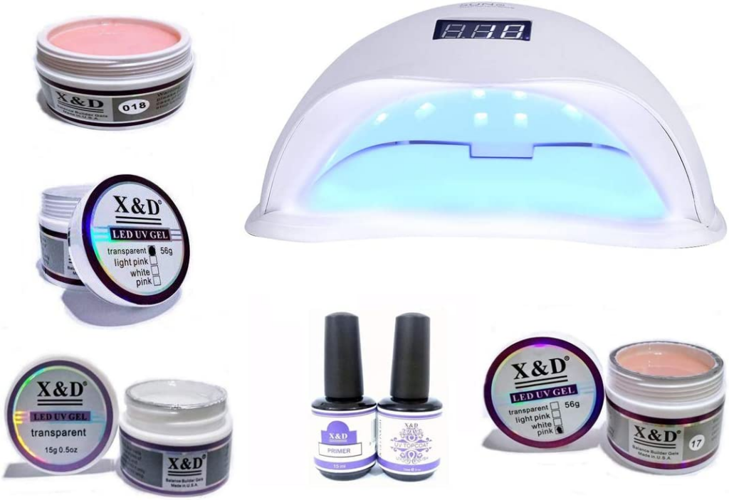 Imagem com Kit para Unhas de Gel X&D com Cabine UV