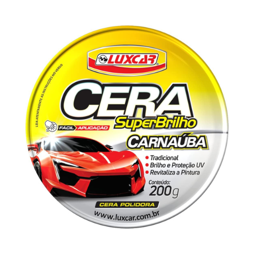 Imagem Com Cera Automotiva Luxcar Super Brilho