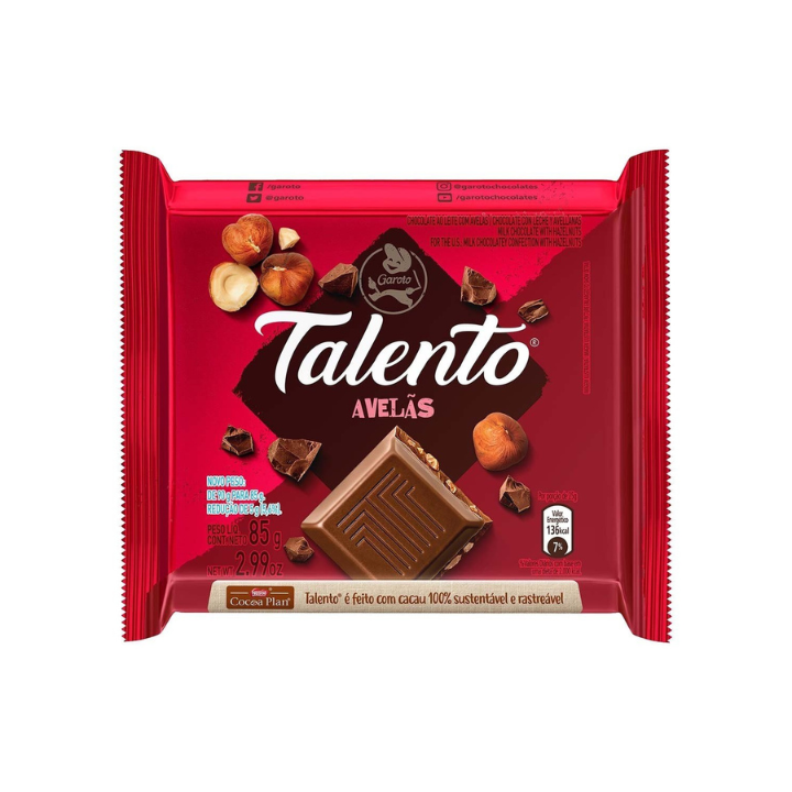 Chocolate Garoto Talento Avelã Imagem Com Chocolate Garoto Talento Avelã