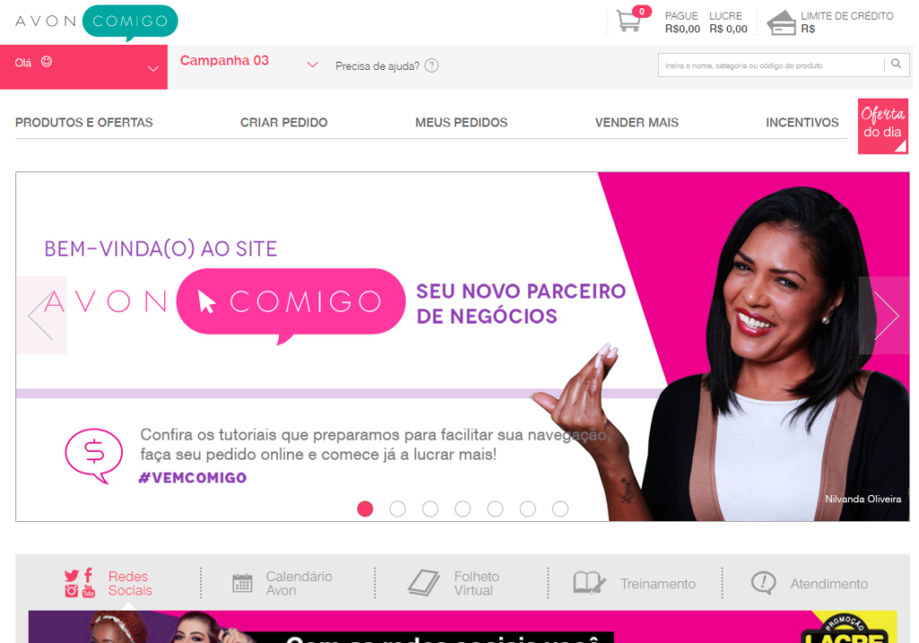 Imagem Com Como É O Site Da Avon?