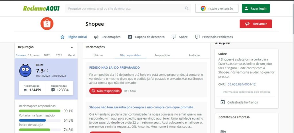 Nota Da Shopee No Reclame Aqui Imagem Com Nota Da Shopee No Reclame Aqui