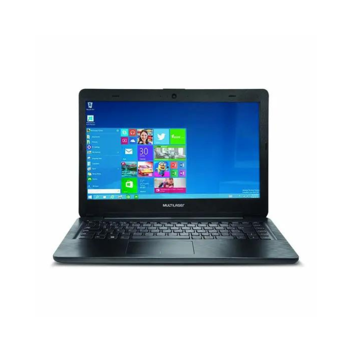 Imagem Com Notebook Legacy Intel Dual Core Windows 10 4Gb Tela Hd 14 Pol, Preto Multilaser - Pc201