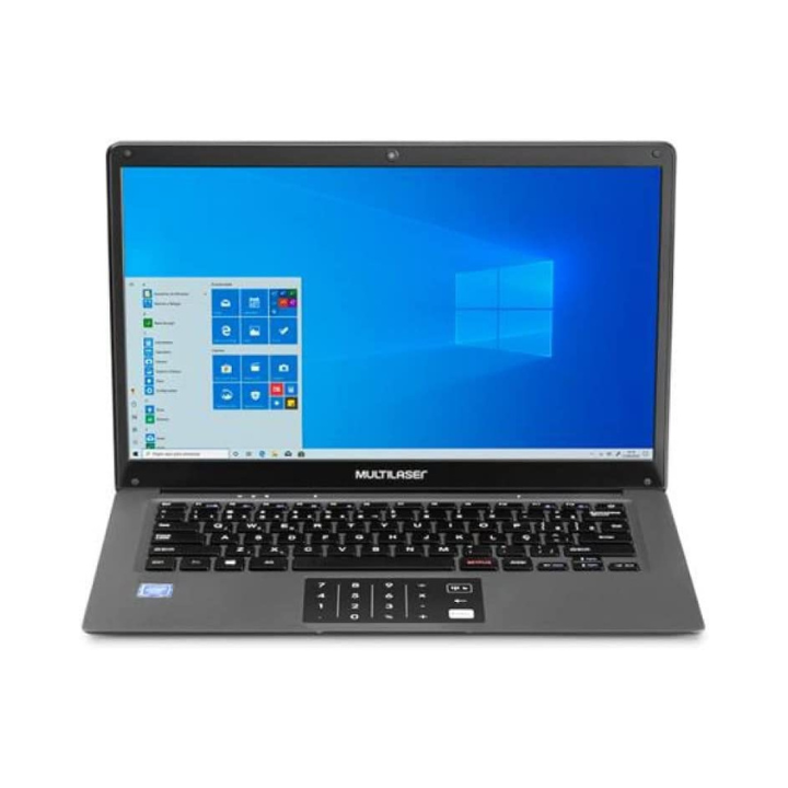 Imagem Com Notebook Com Windows 10 Home Processador Intel Quadcore Memoria 2Gb 64Gb Tela 14,1 Pol. Hd