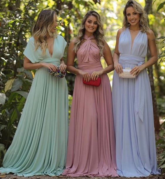 Imagem Com Vestidos De Amarração Para Madrinhas