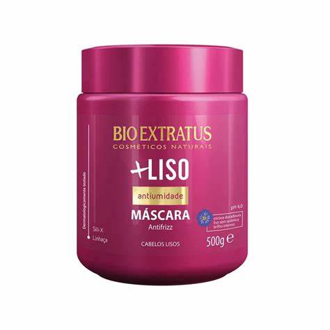 Máscara Hidratação E Restauração Mais Liso - Bio Extratus Imagem Com Máscara Hidratação E Restauração Mais Liso - Bio Extratus
