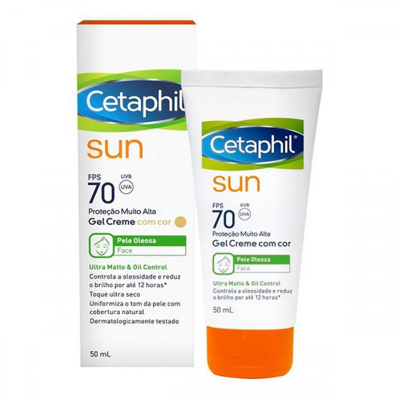 Imagem Com Protetor Solar Facial Sun Gel Creme - Cetaphil 