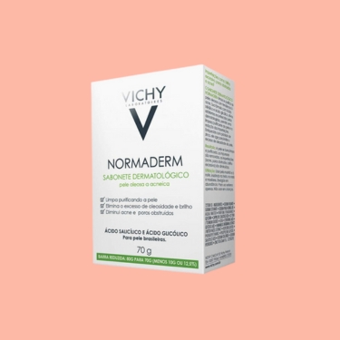 Sabonete Dermatológico Normaderm Pele Oleosa A Acneica - Vichy