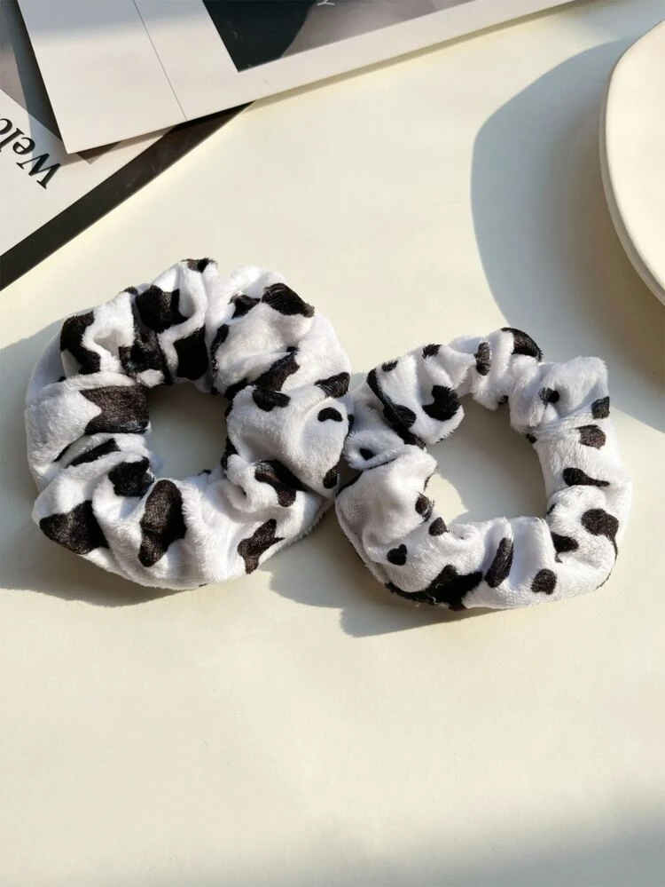 Imagem Com Scrunchie Com Estampa De Vaca