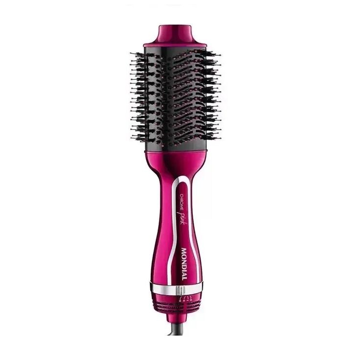 Escova Secadora Mondial Chrome Pink Line