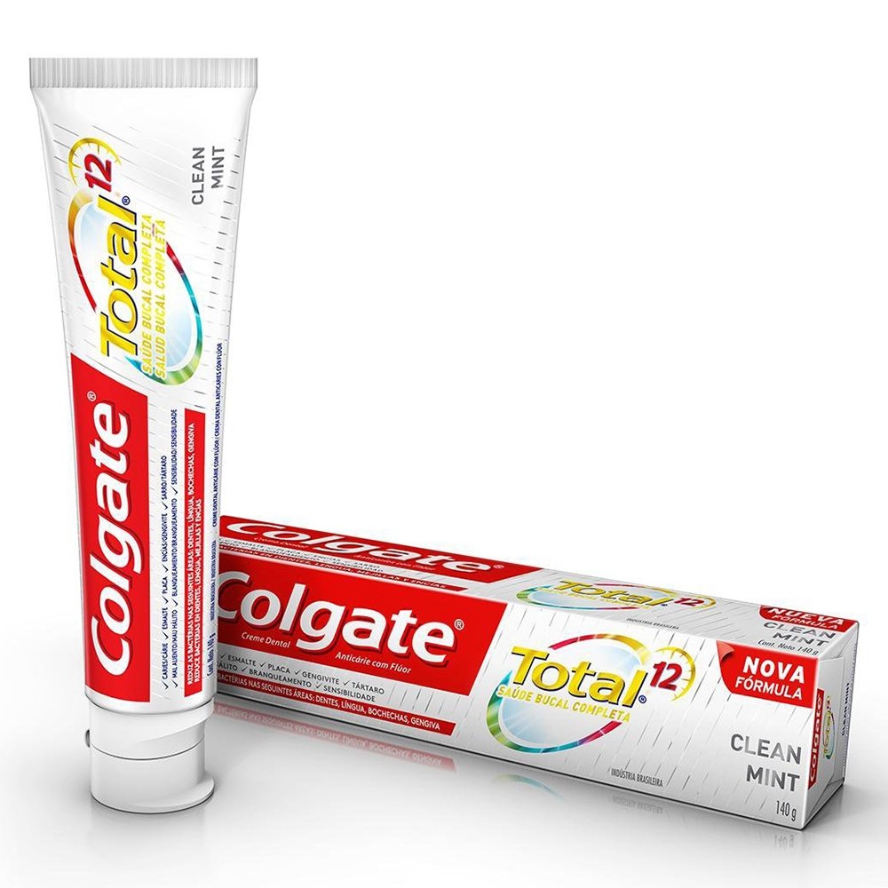 Imagem Com Creme Dental Colgate Total 12 Clean Mint