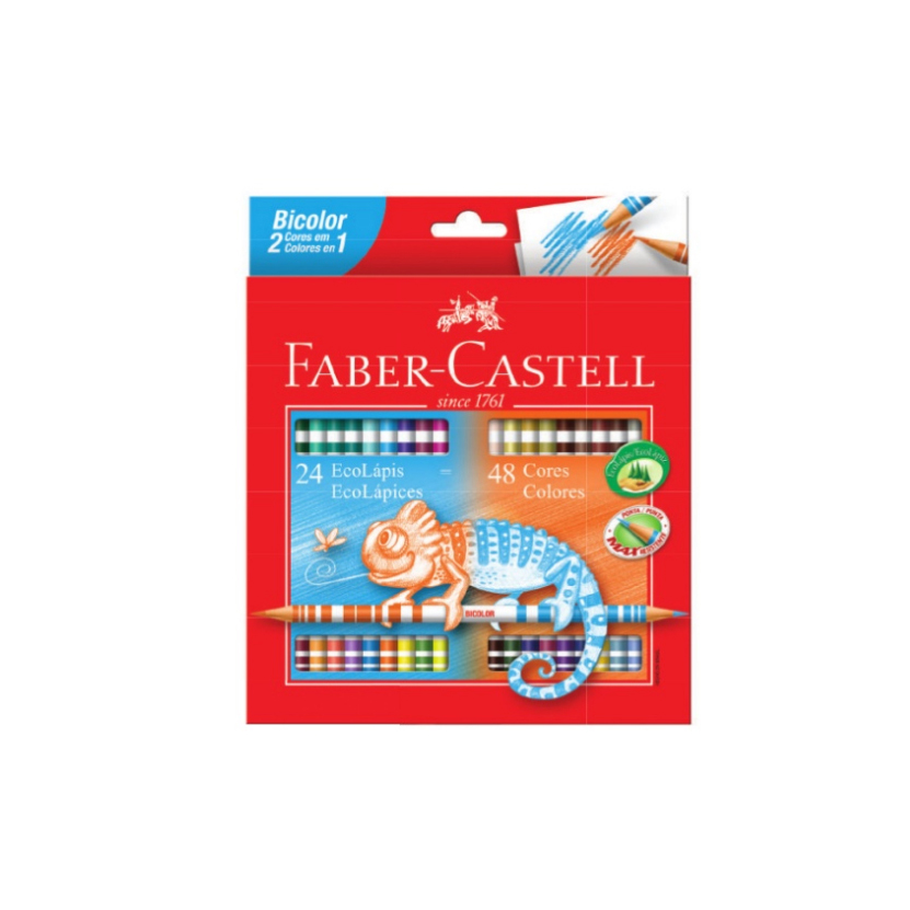 Faber-Castell Lápis De Cor Ecolápis Bicolor Imagem Com Faber-Castell Lápis De Cor Ecolápis Bicolor