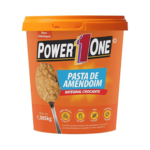Pasta De Amendoim Integral Crocante Power1One Imagem Com Pasta De Amendoim Integral Crocante Power1One