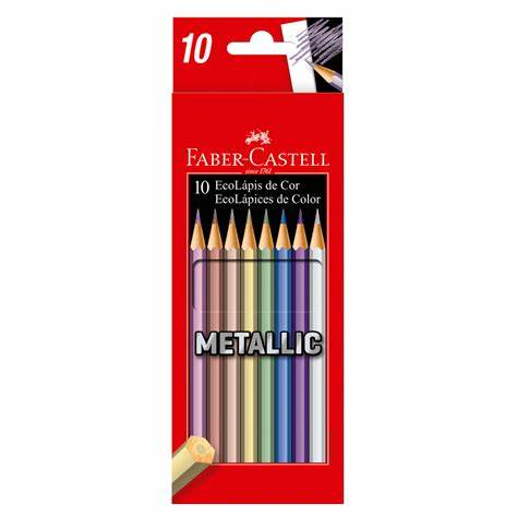 Lápis De Cor Sextavado Metallic Imagem Com Lápis De Cor Sextavado Metallic