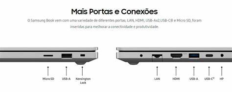 Imagem com Notebook Samsung Book X50 NP550XCJ-XS1BR 