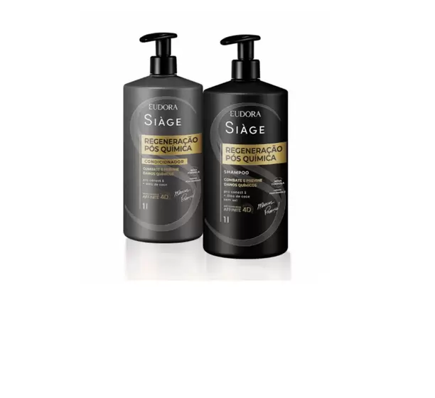 Imagem Com Shampoo Eudora Siàge Expert Regeneração Pós-Química