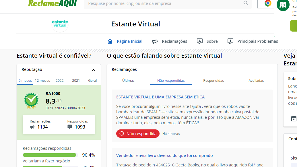 Imagem Com Estante Virtual É Confiável