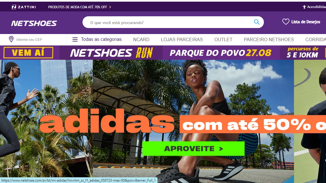 Imagem Com Site Da Netshoes